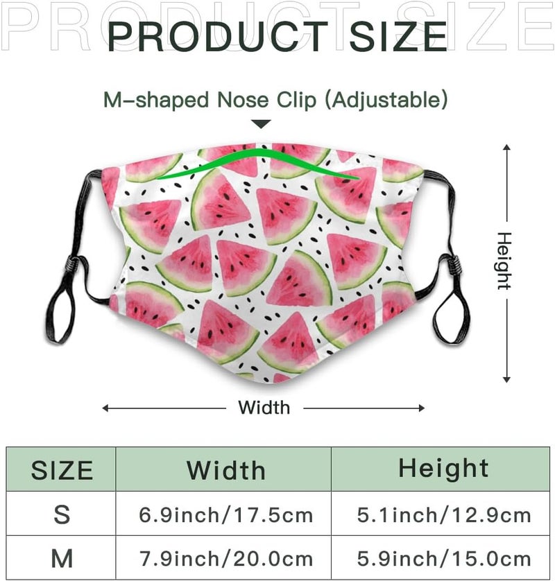 Beubebim Cute Dolphins Wave Face Mask Adult Washable Reusable Pleated Anti Dust Mask with 2 Filter for Women Men Decorative - Image 2